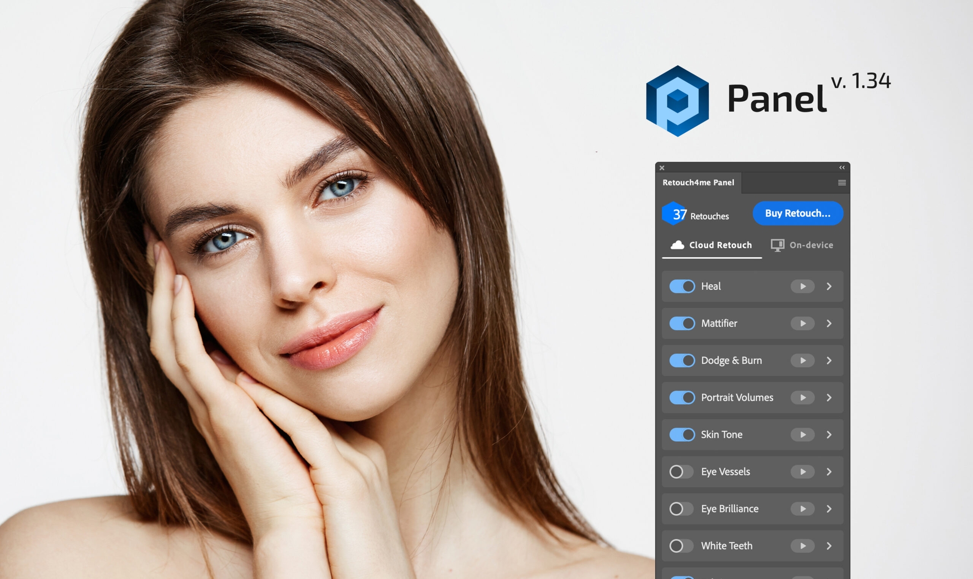 Aggiornamento del Retouch4me Panel per Photoshop: Versione 1.34.0