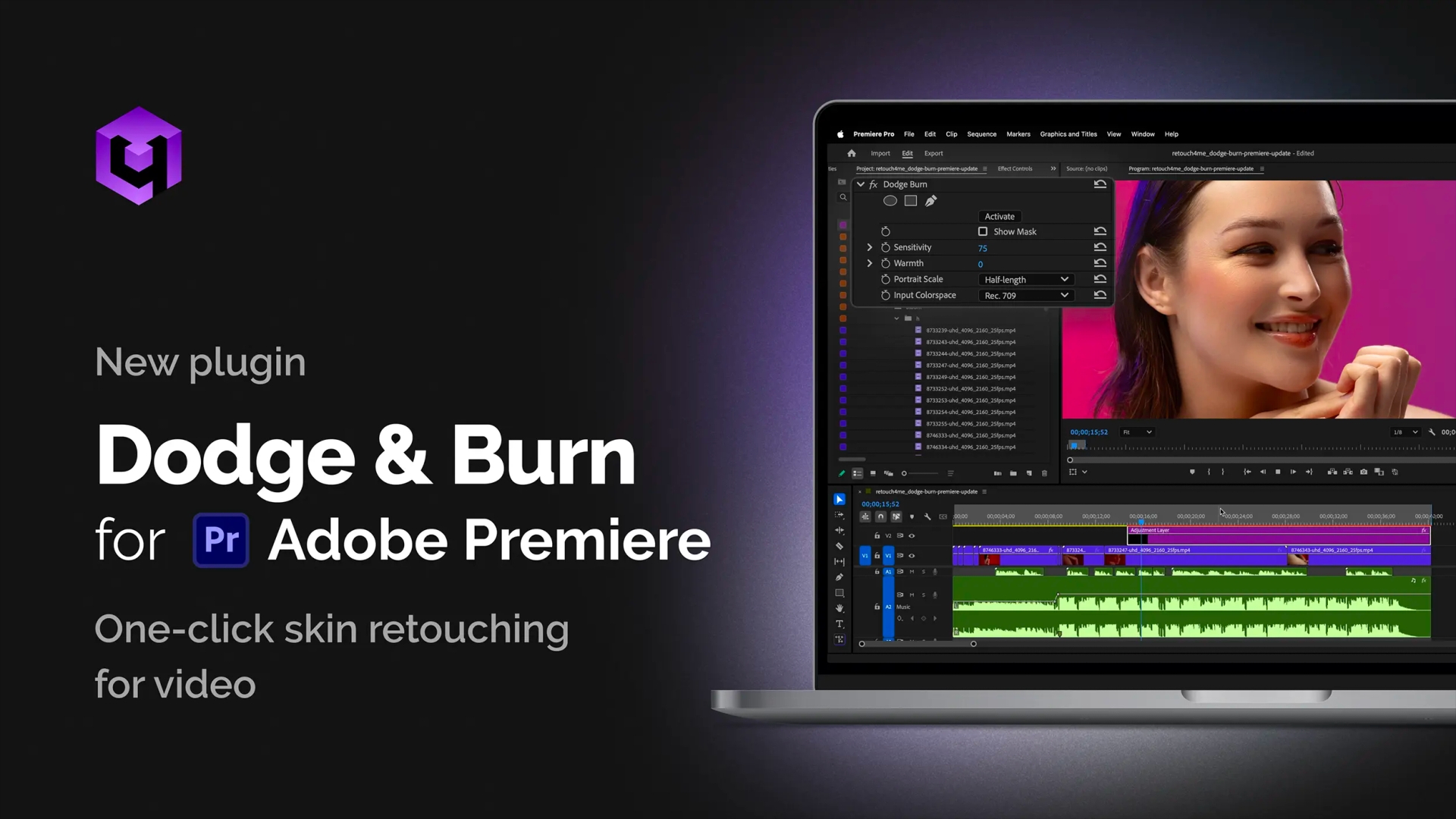 Retouch4me Dodge & Burn now works in Adobe Premiere Pro